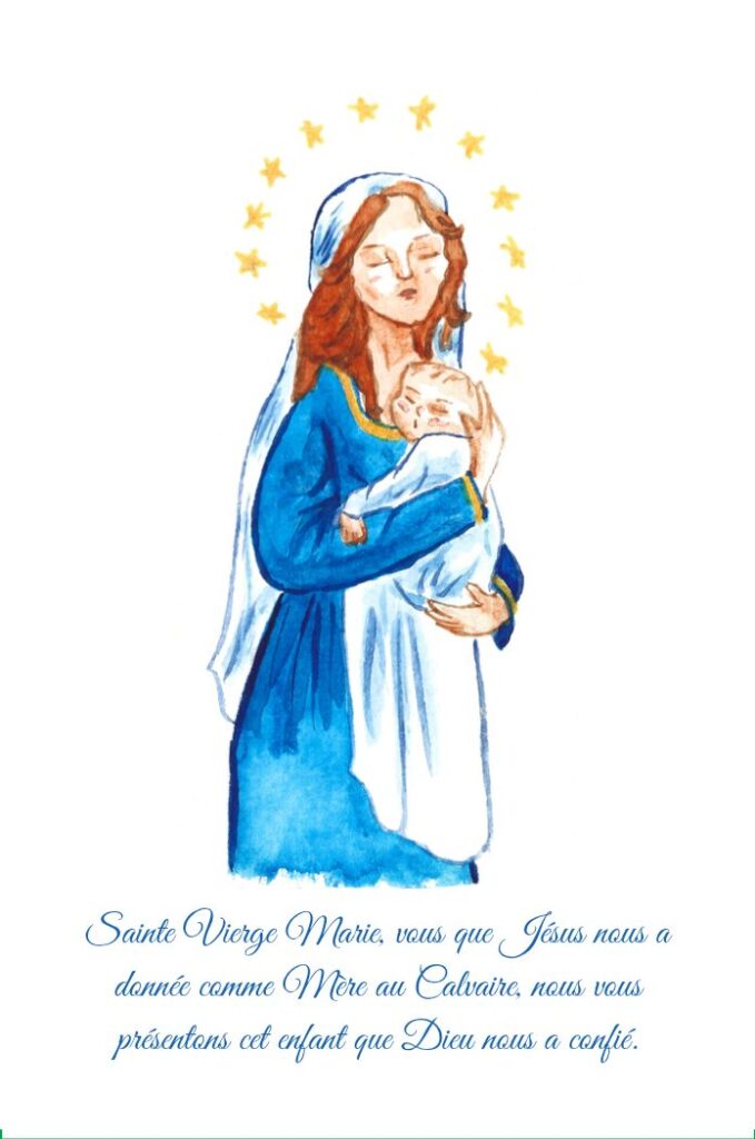 signet baptême Marie