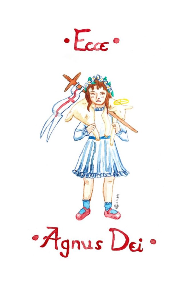 Signet communion agneau -fille-